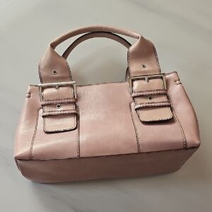 Aldo Pink Satchel with Decorative Buckles